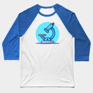 Microscope Cartoon Vector Icon Illustration Baseball T-Shirt